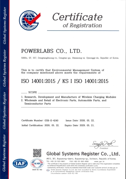 ISO14001 Certificate